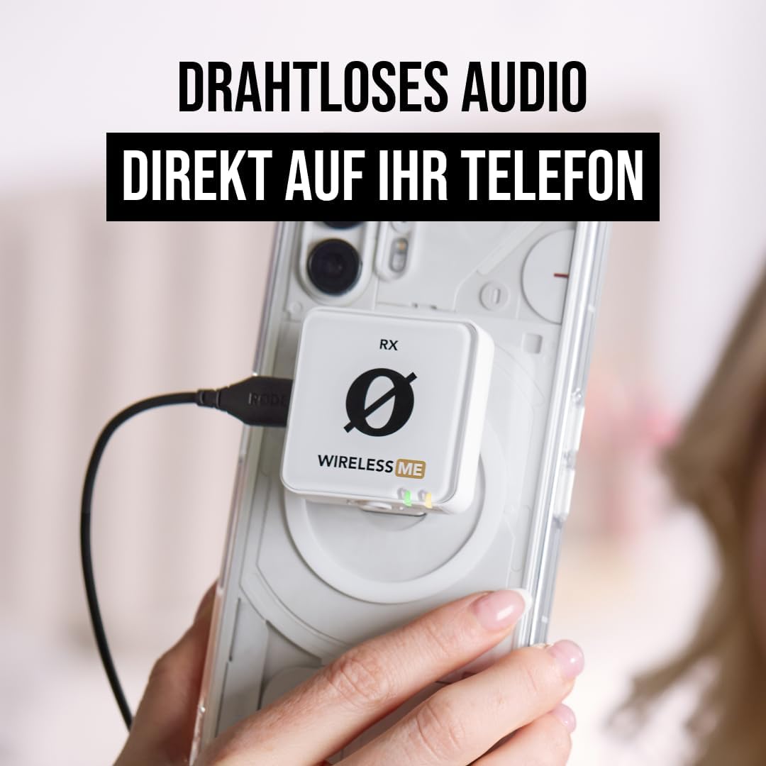 Drahtloses Mikrofonsystem mit GainAssist 100m Reichweite, Wireless ME Dual White