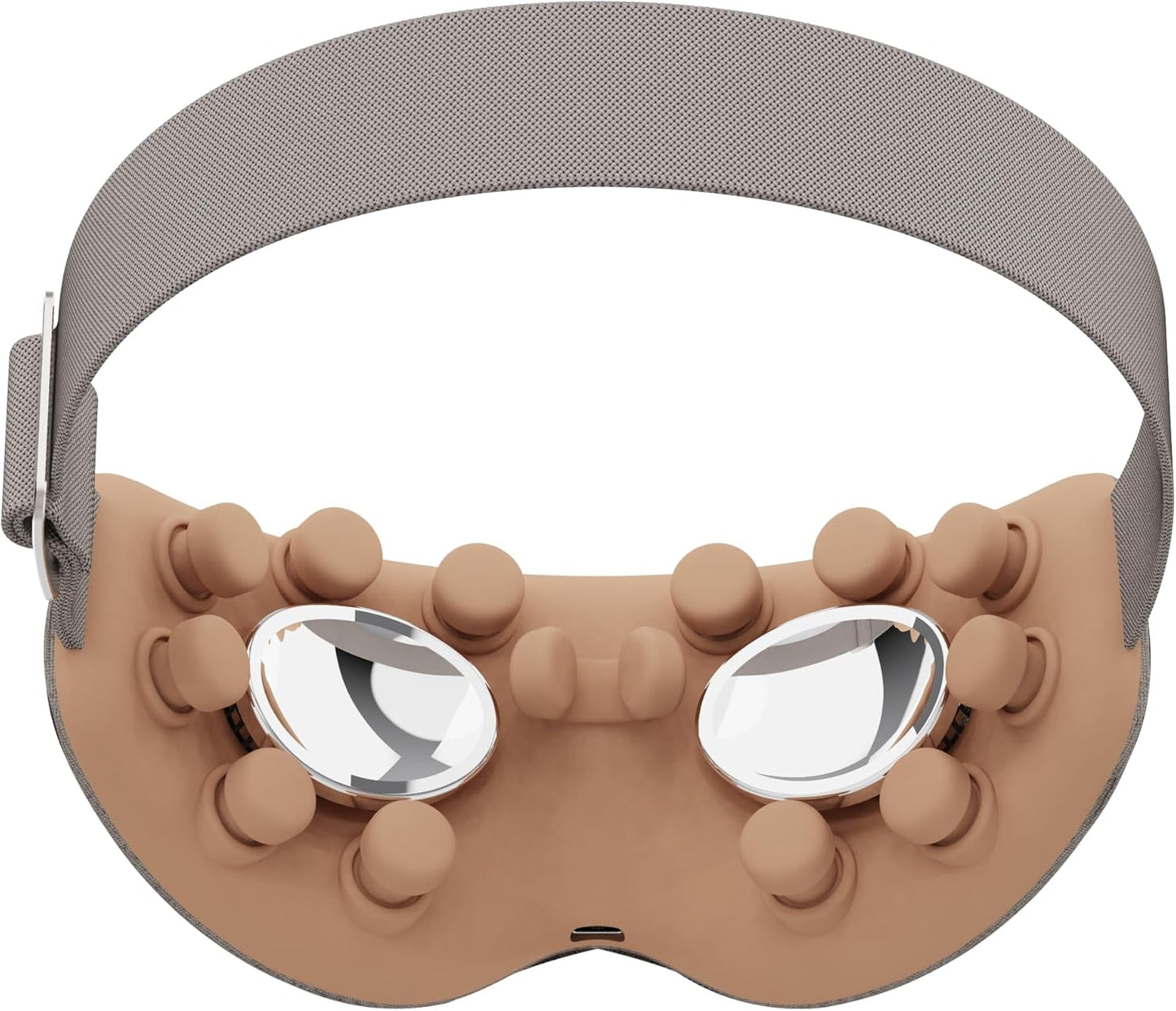 Augenmassagegerät mit Wärme, Kühlung & Bluetooth-Musik, Hellbraun
