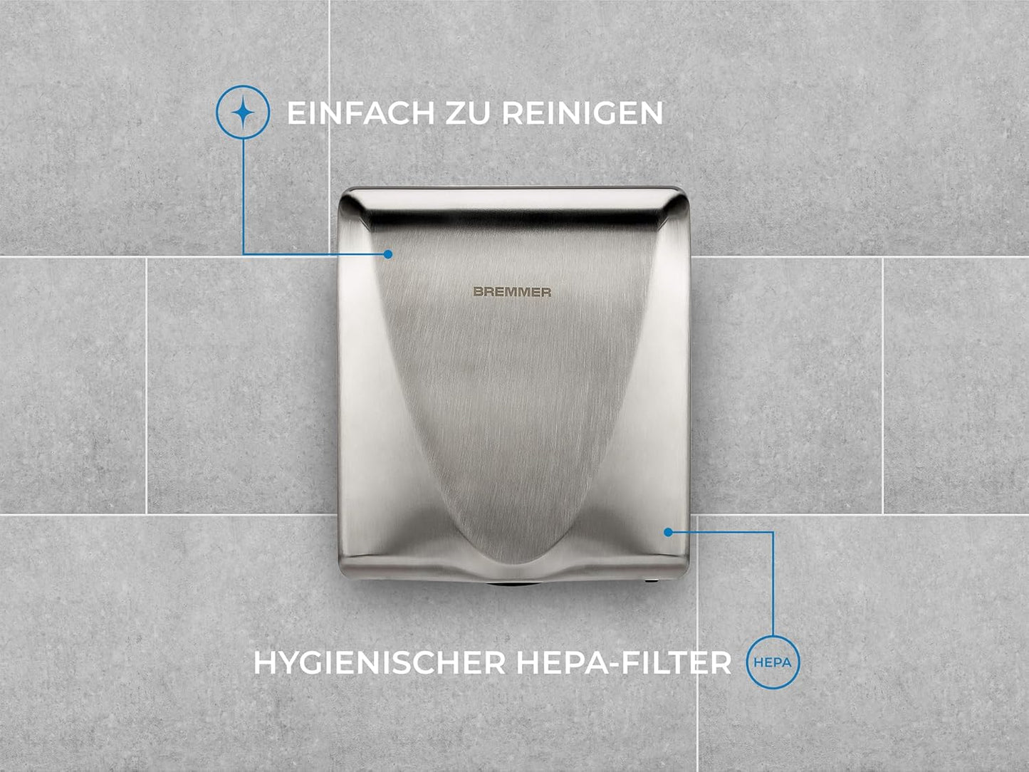 Vandalismusbeständiger Handtrockner Blade
