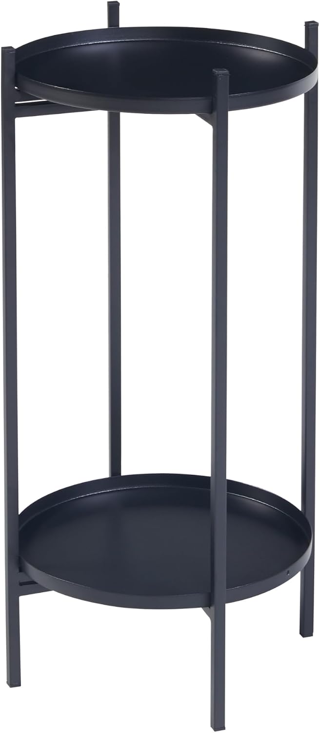 Tuusula Pflanzentisch, Schwarz 54 x 25 cm