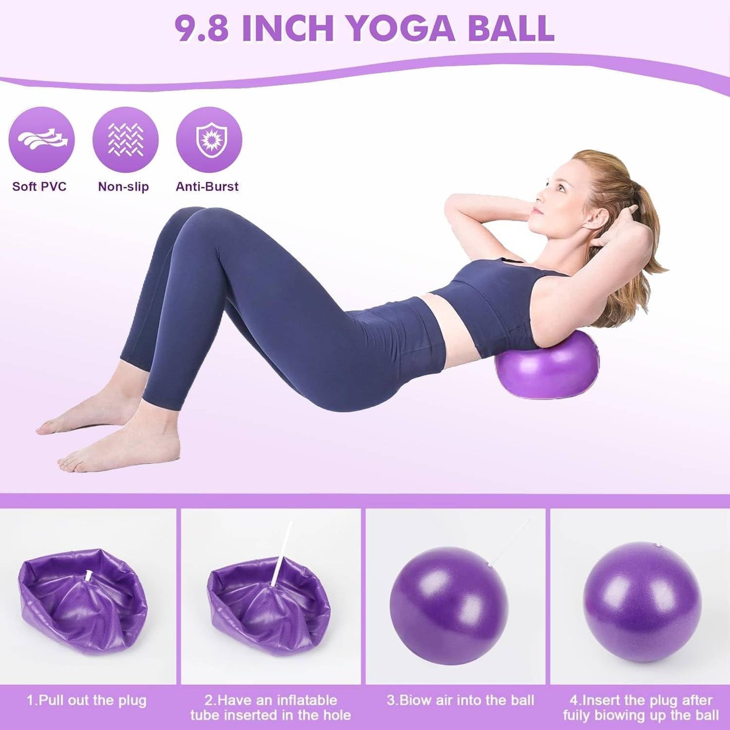 13-teiliges Pilates-Set, Violett