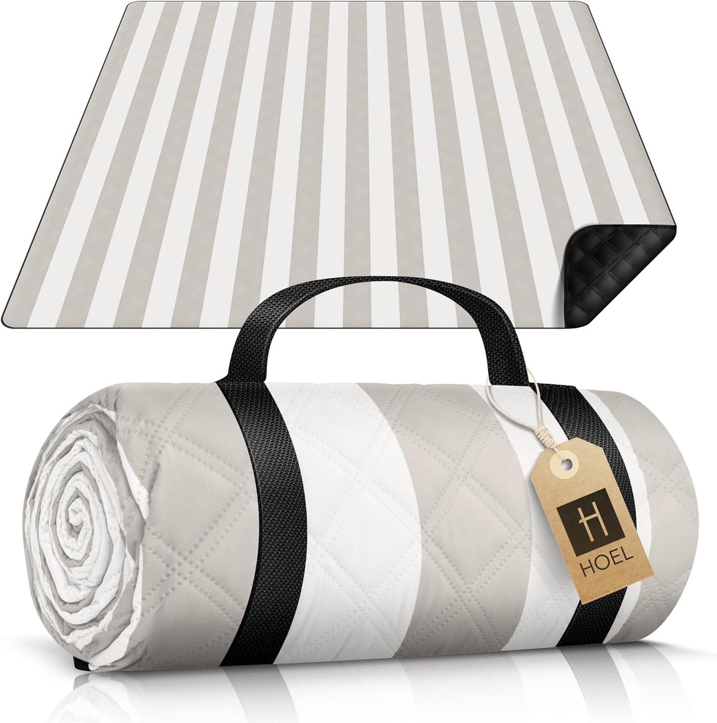 Picknickdecke, 200 x 200 cm, Beige - Ivory