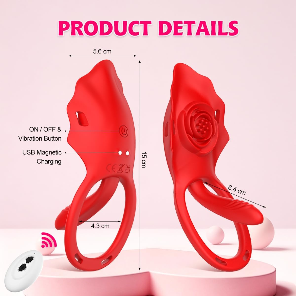 Strap on Vibrator mit Fernbedienung & Heizfunktion
