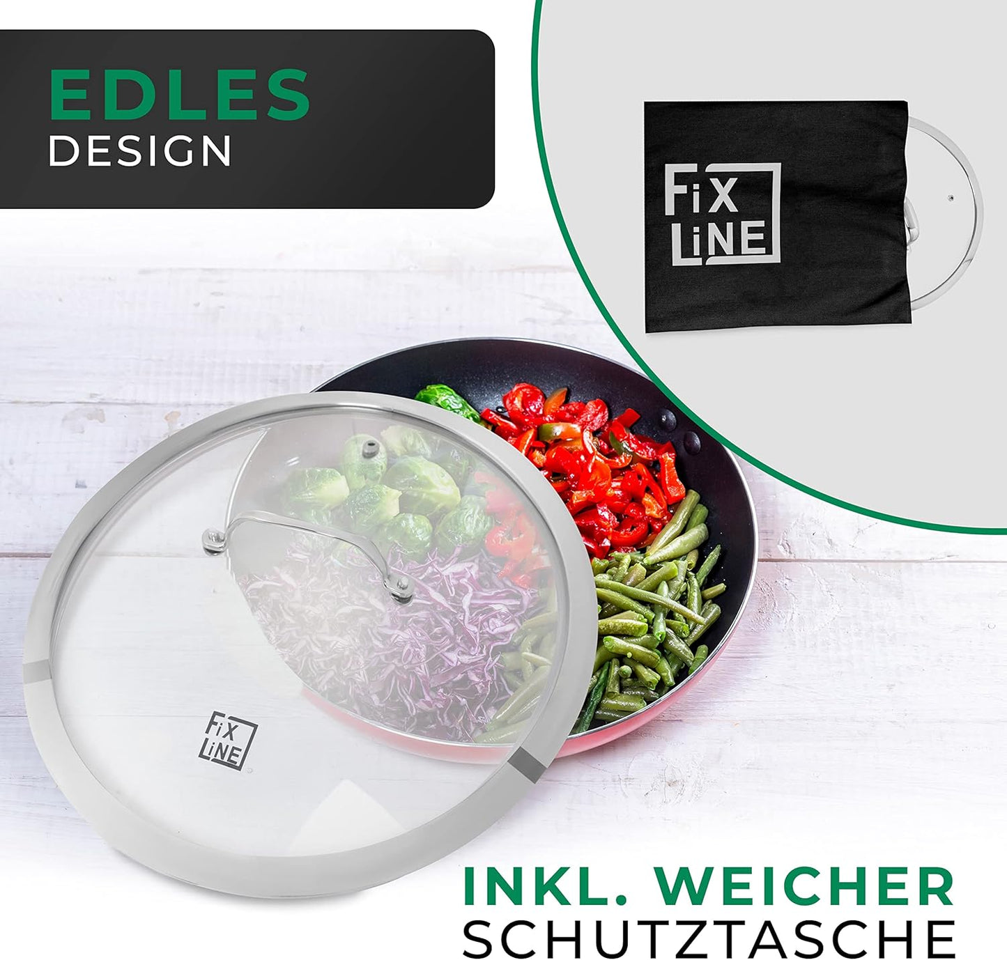 Glasdeckel für Töpfe und Pfannen (ø 28 cm), Deckel 28cm