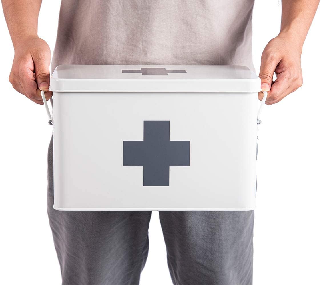 Erste Hilfe Kasten Retro Design, Weiss-32cm