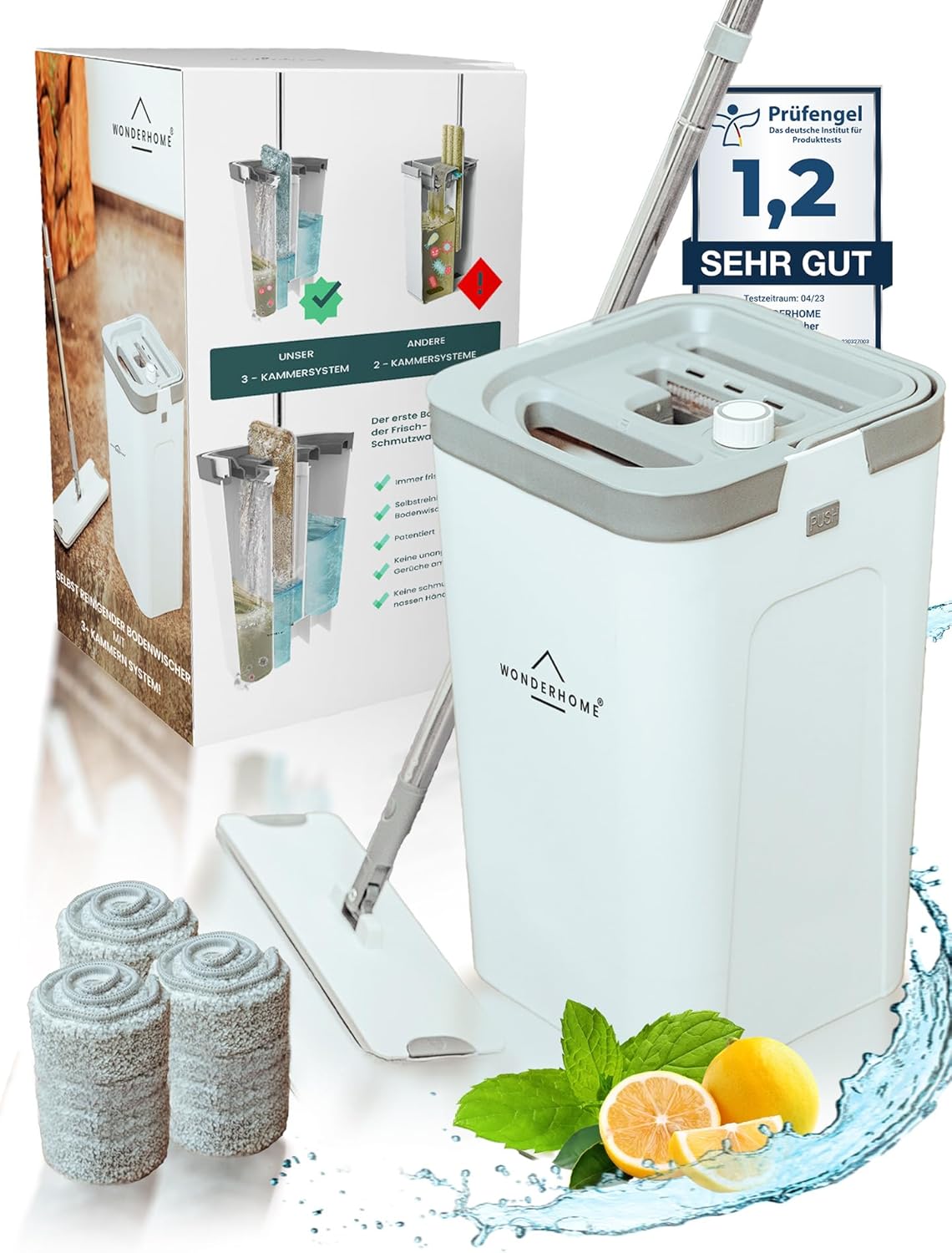 TripleClean Classic Bodenwischer-Set mit Eimer, TripleClean Classic