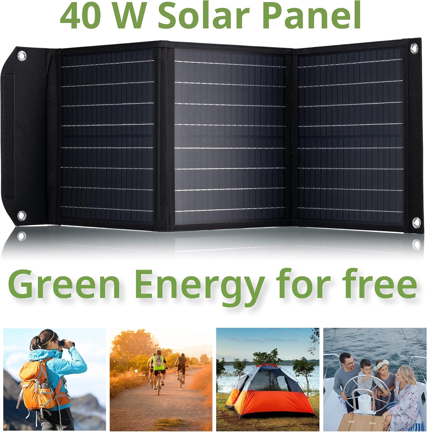 Solar Ladegerät mit QC3.0 Schnellladefunktion, Bresser Solar Ladegerät 40W, Single