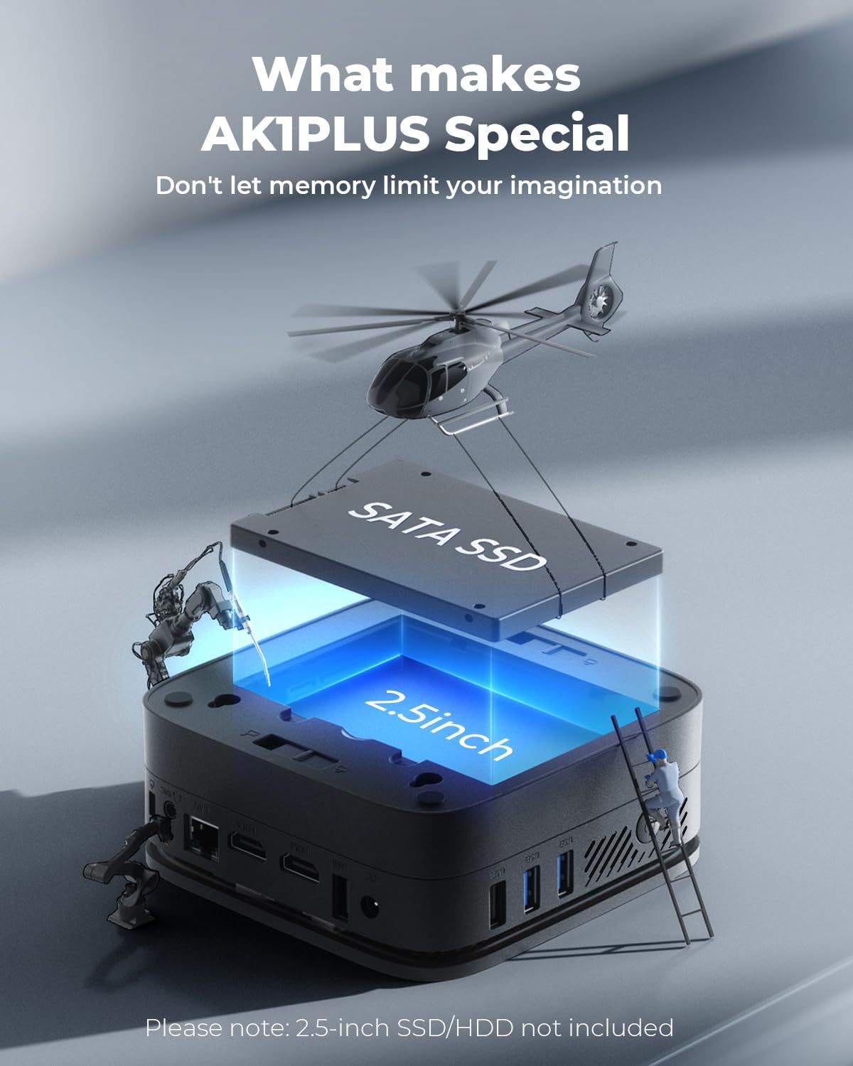 Mini PC AK1PLUS Intel Alder Lake N95, Intel Alder Lake Ν95/16GB RAM 512GB