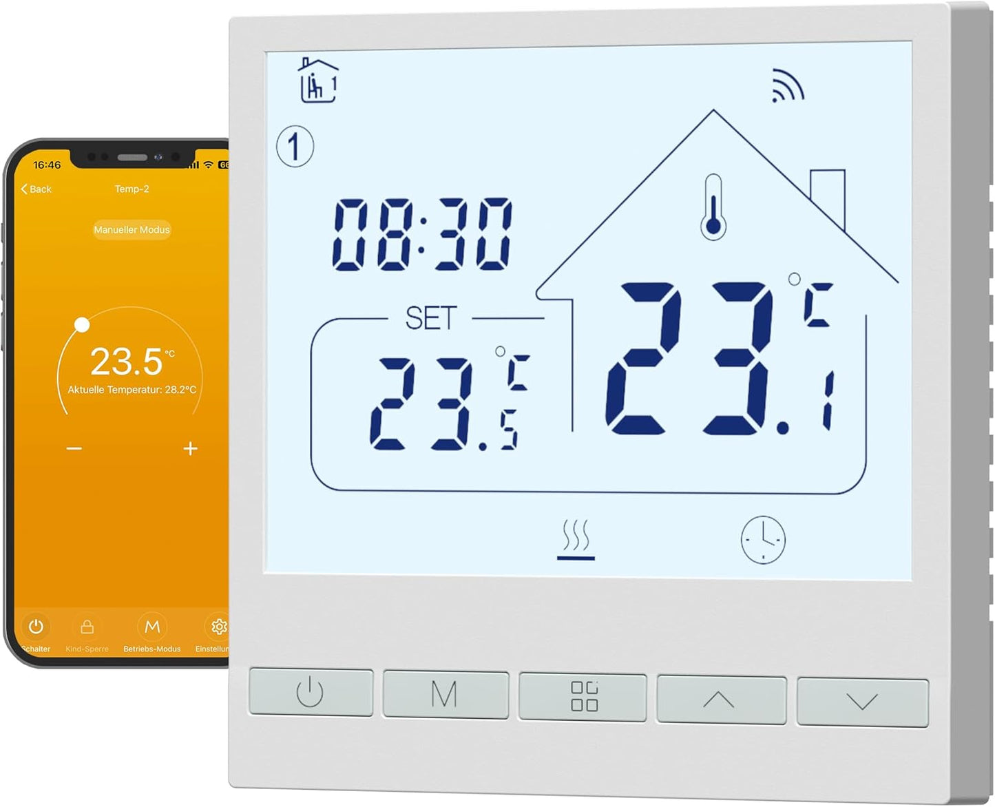 TOL47WIFI Heizungsthermostat, Gasheizkessel Thermostat 1Stk_WIFI