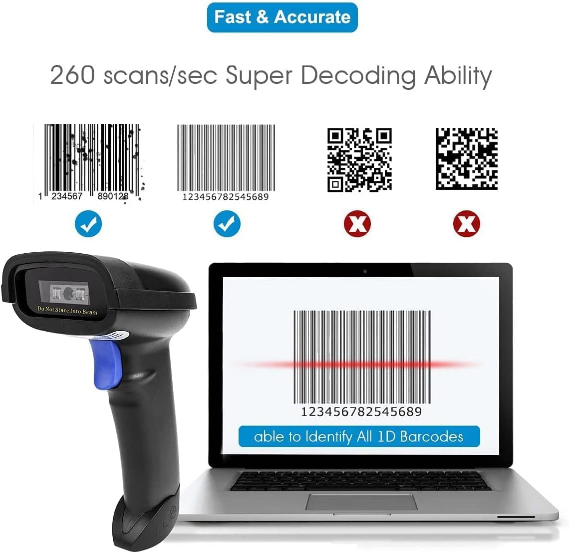 NT-1228BC Bluetooth CCD Barcode Scanner, kabellos 1D Imager, NT-1228BC