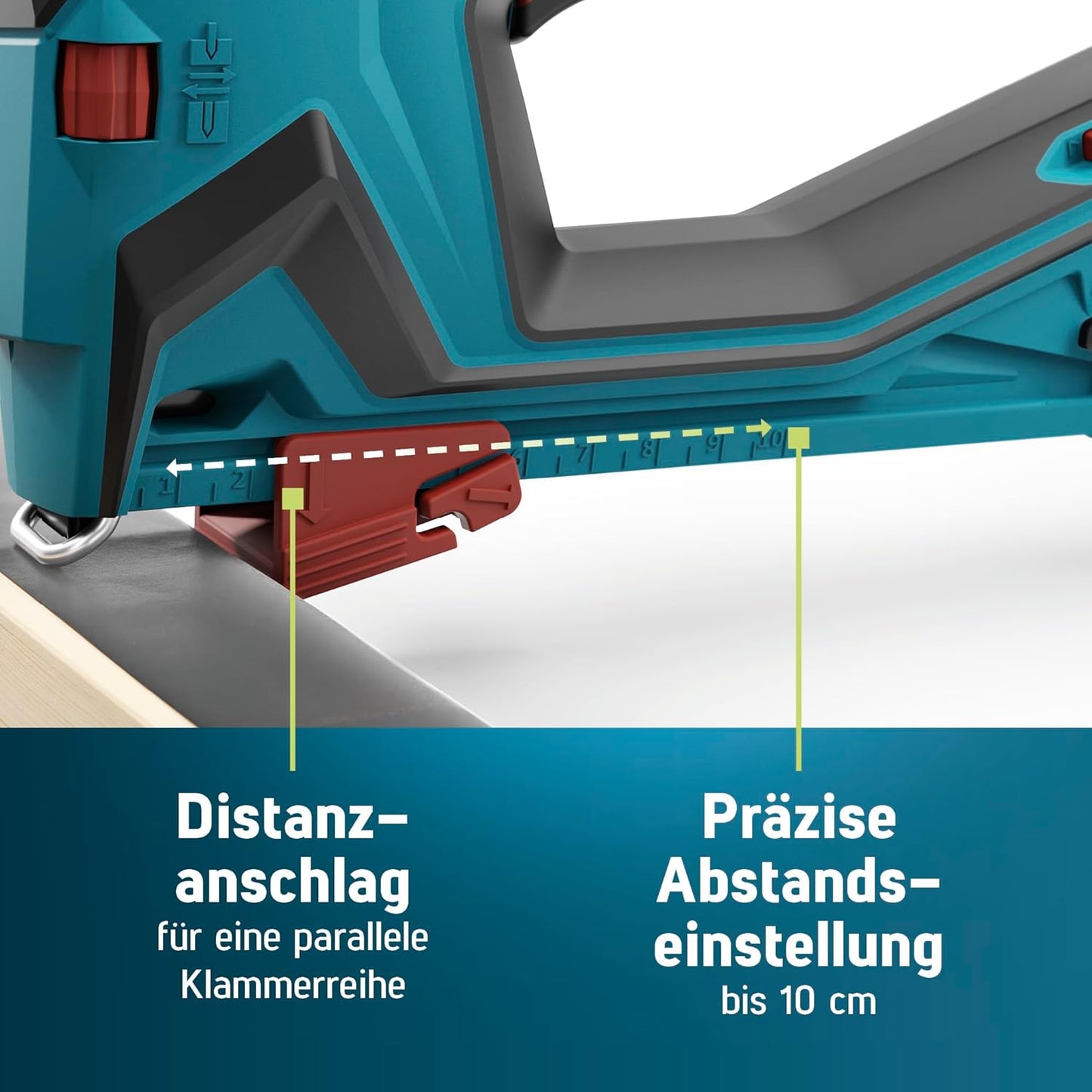 Akku Tacker J-551 031-0376 Set mit 25.000 Klammern, metaBOX Folientacker