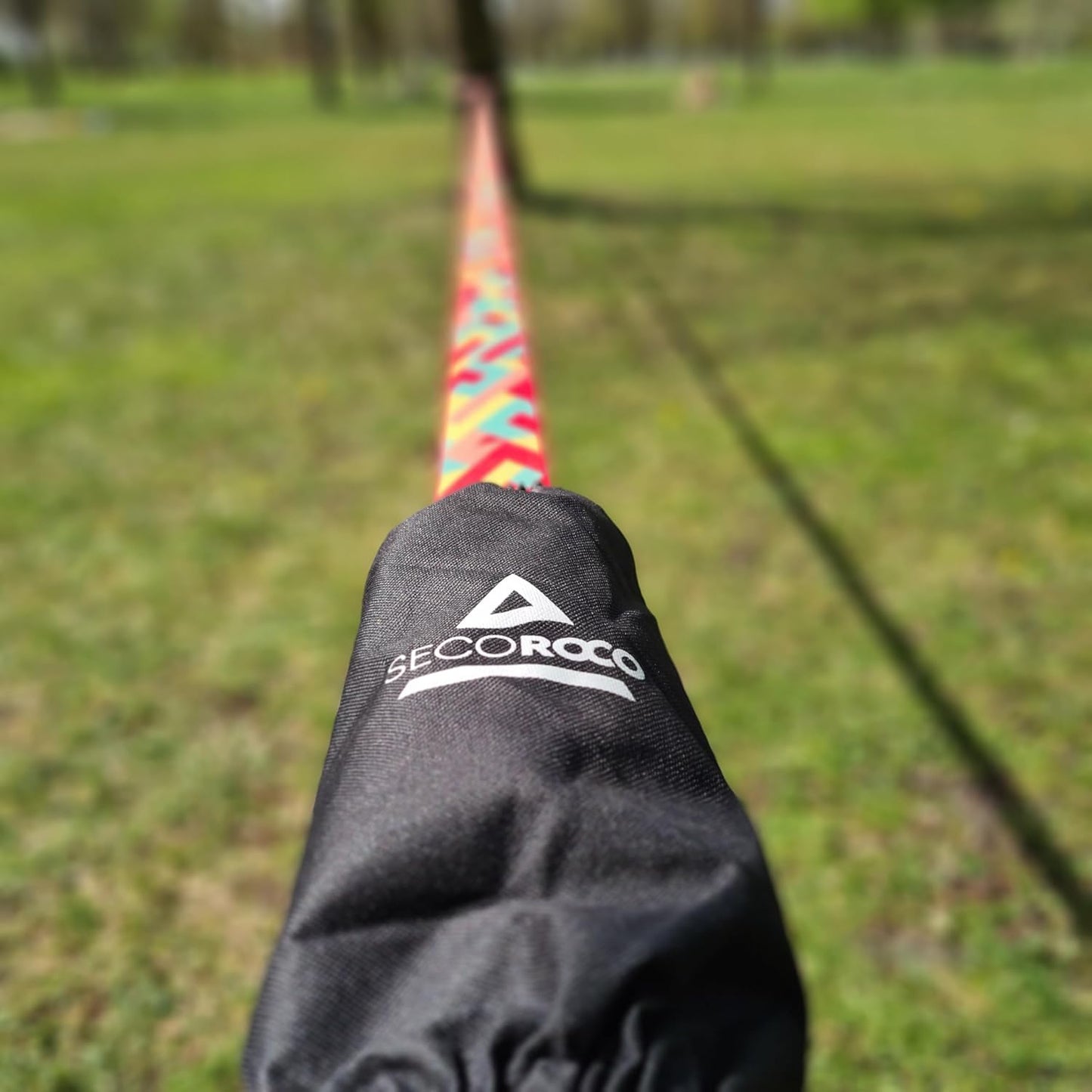 Slackline Set mit Baumschutz und Tragebeutel, 15 Meter