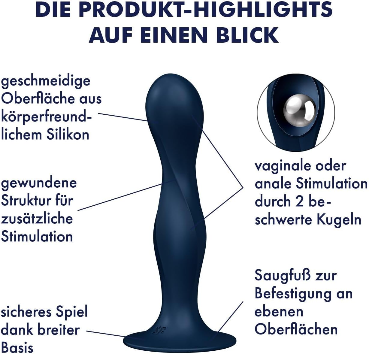 Double Ball-R mit Gewichtskugeln, Dunkelblau