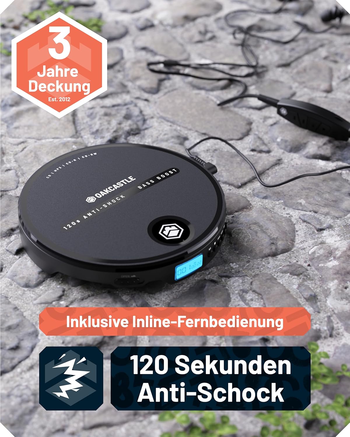 Tragbarer CD-Player mit Kopfhörern