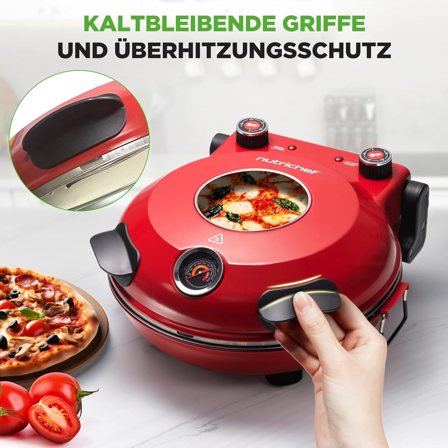 Pizzaofen mit Zubehör, Red