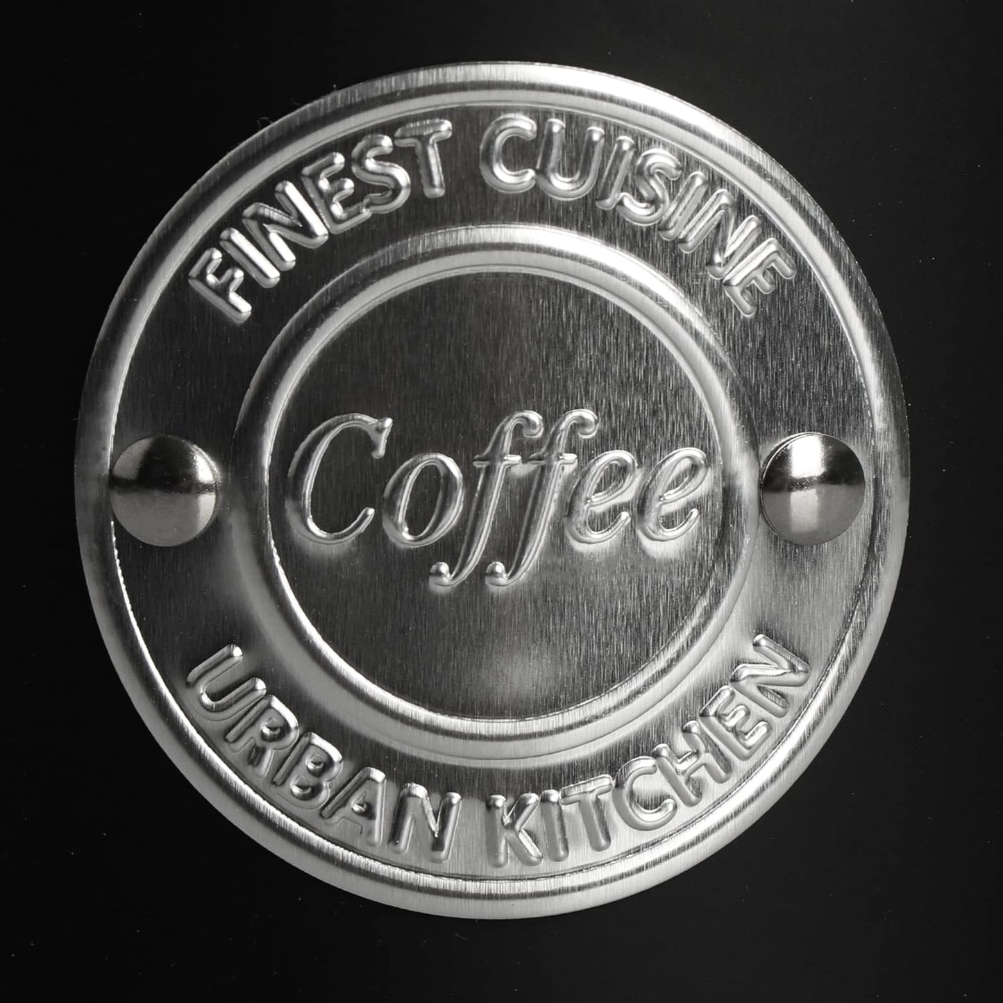 3er-Set Vorratsdose für Kaffee, Tee und Zucker, 03 Stück - Schwarz