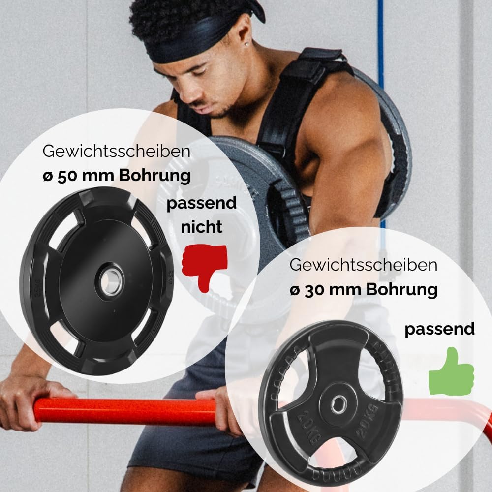 Verstellbare Gewichtsweste für Hantelscheiben, 30 mm