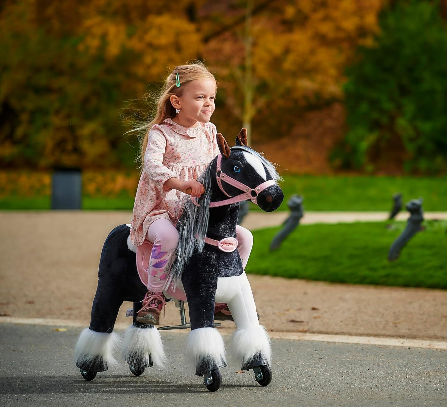 Reitpferd mit Rollen für Kinder (3-6 Jahre), Domino S (3-6 Jahre)