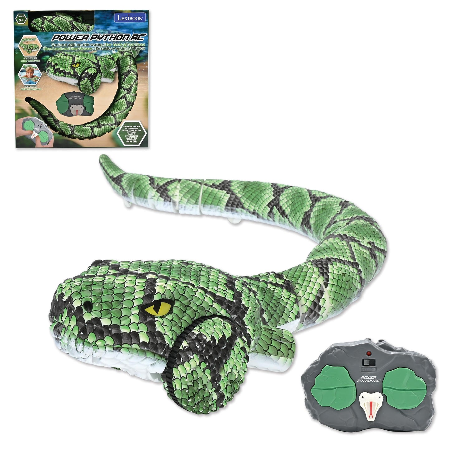Funkgesteuerte Pythonschlange mit Land- und Wassermodus, Power Python RC _A