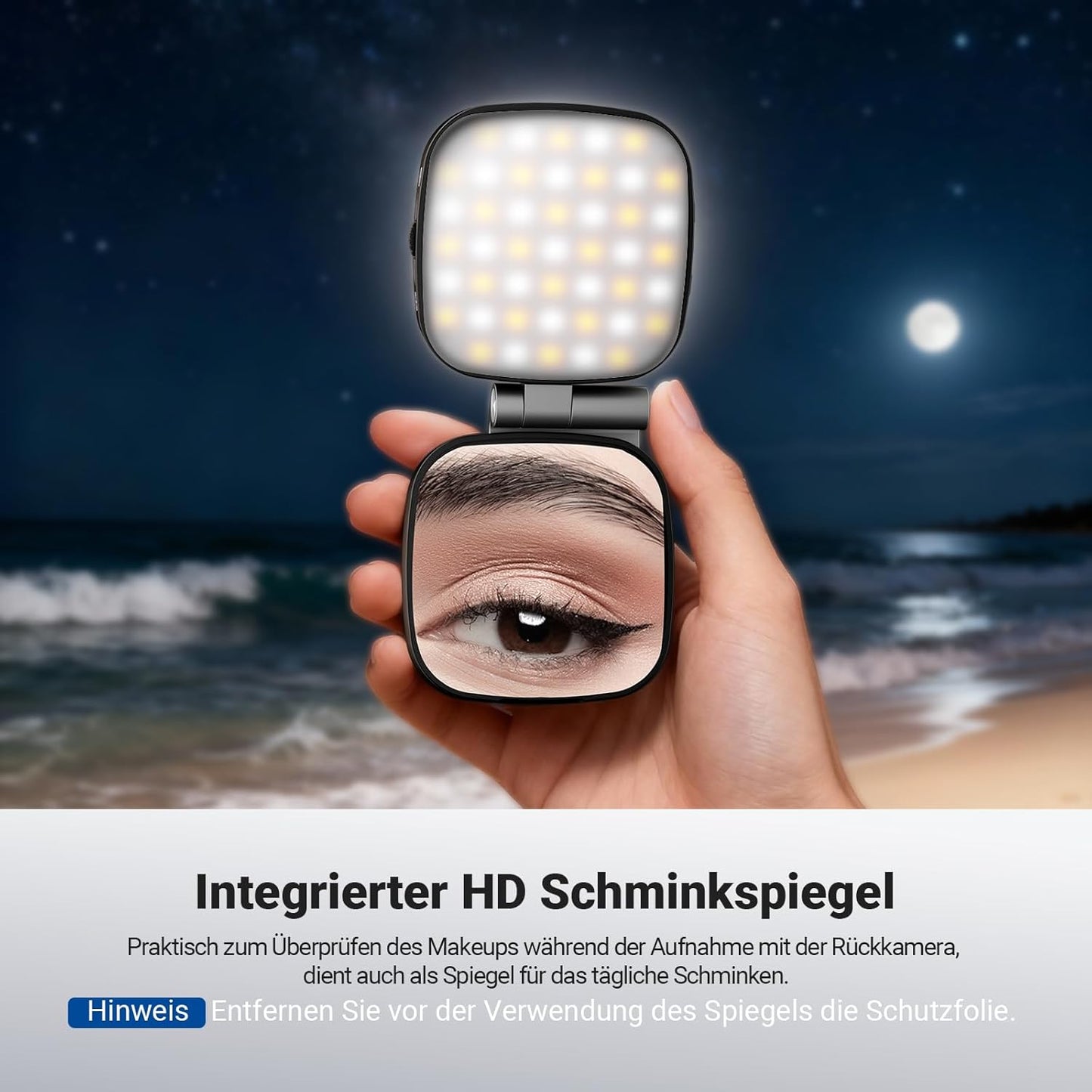 Magnetisches Selfie-Licht, NL45B Schwarz
