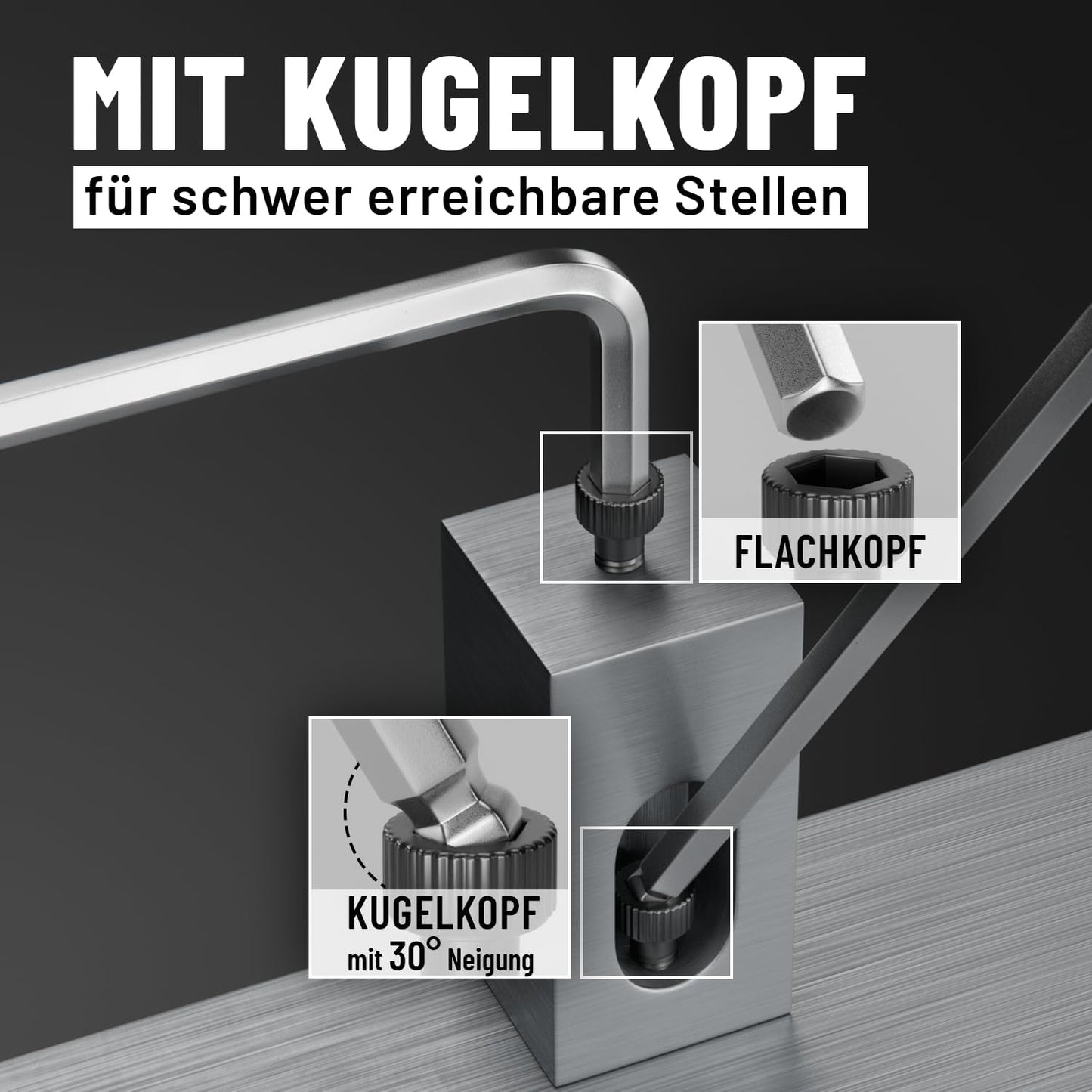 Innensechskantschlüssel-Set mit Kugelkopf, 2x 13-tlg., 2x 13er Set