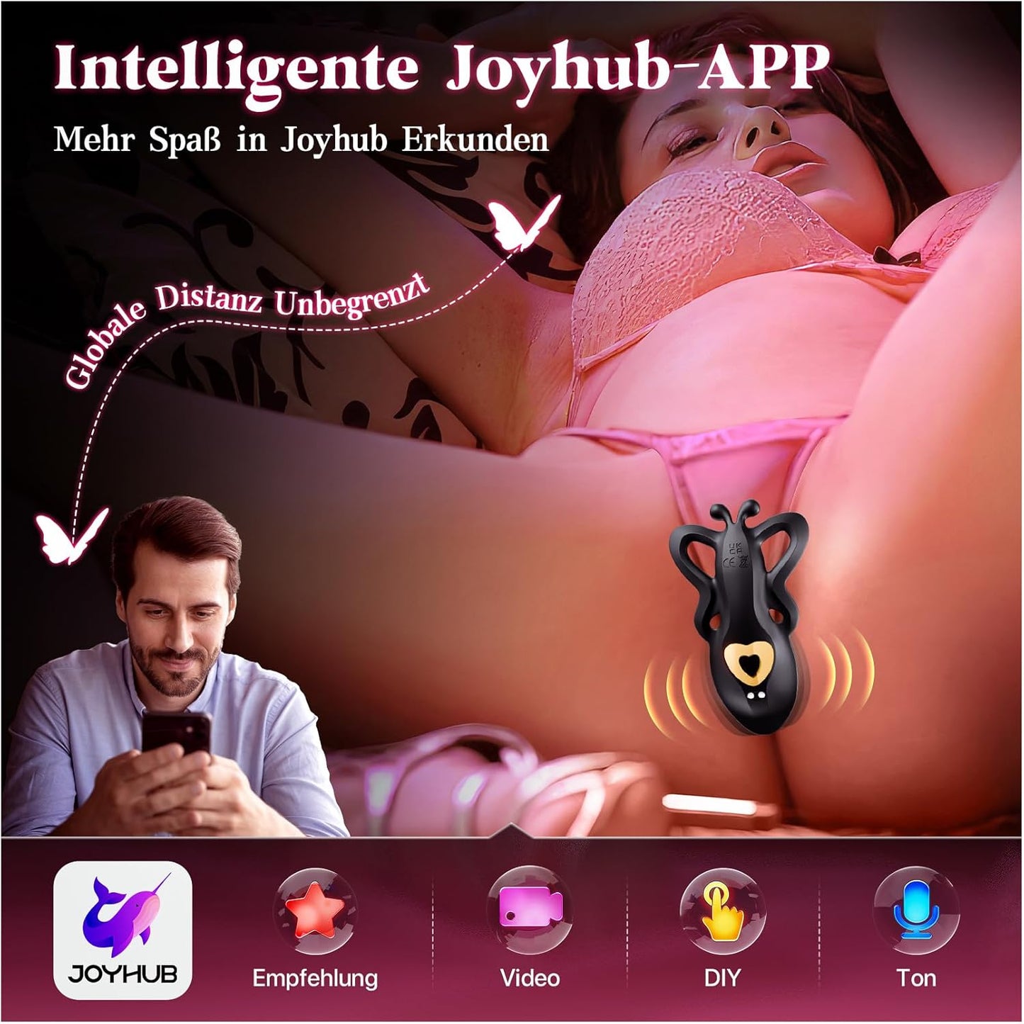 Vibratoren-Set mit App-Steuerung und 9 Modi