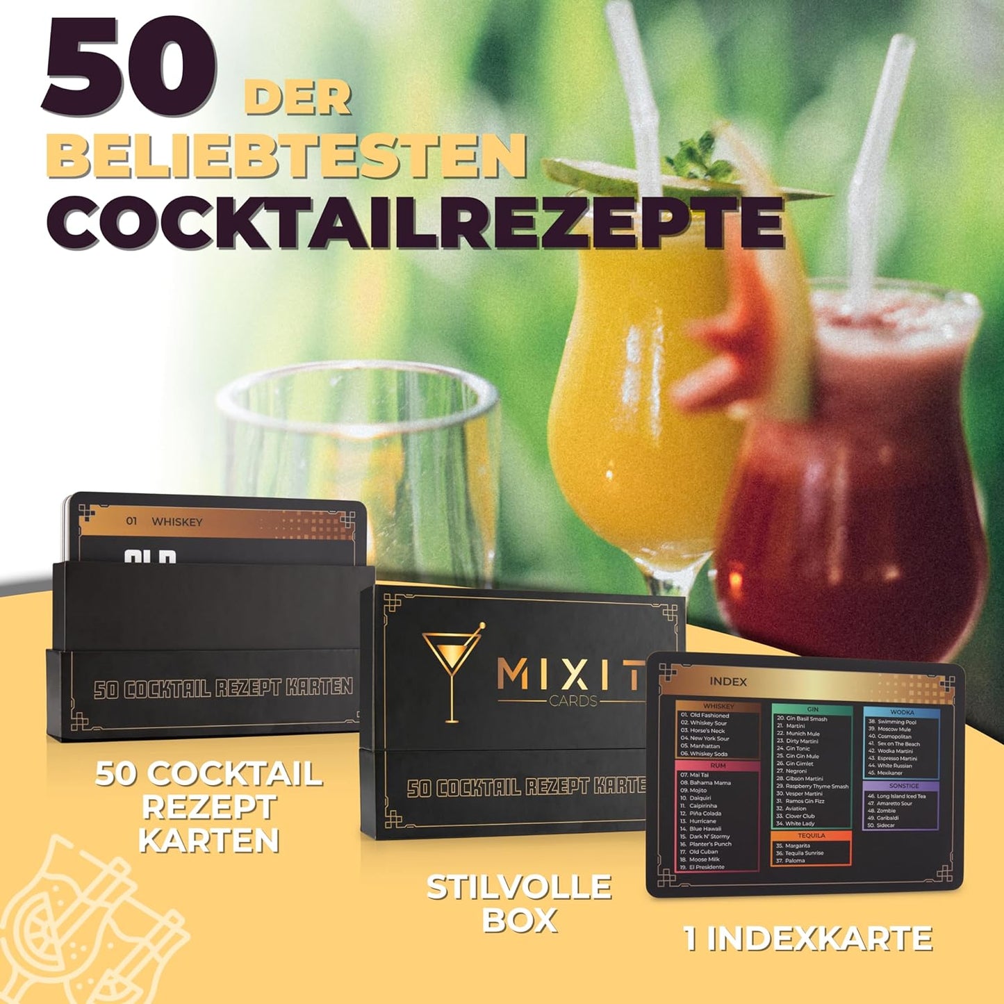 Cocktail Rezept Karten