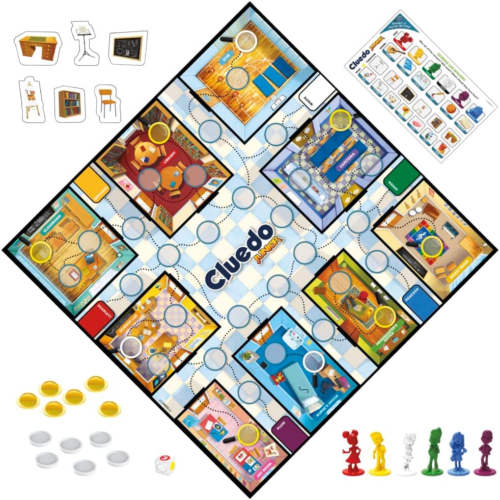 Cluedo Junior 2-in-1 Brettspiel, Junior 2-in-1