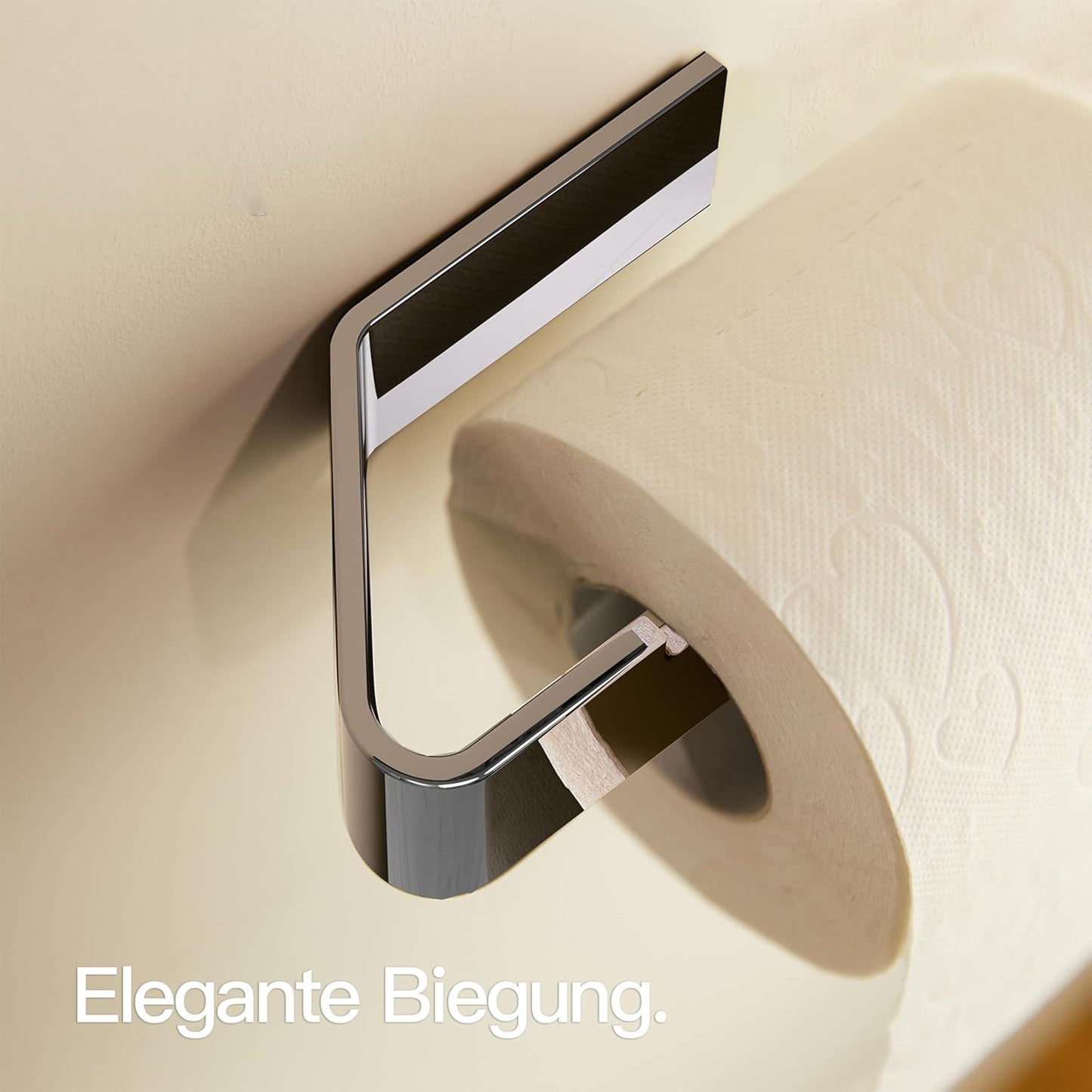 Selbstklebender Toilettenpapierhalter ohne Bohren, Ohne Ablage Chrom