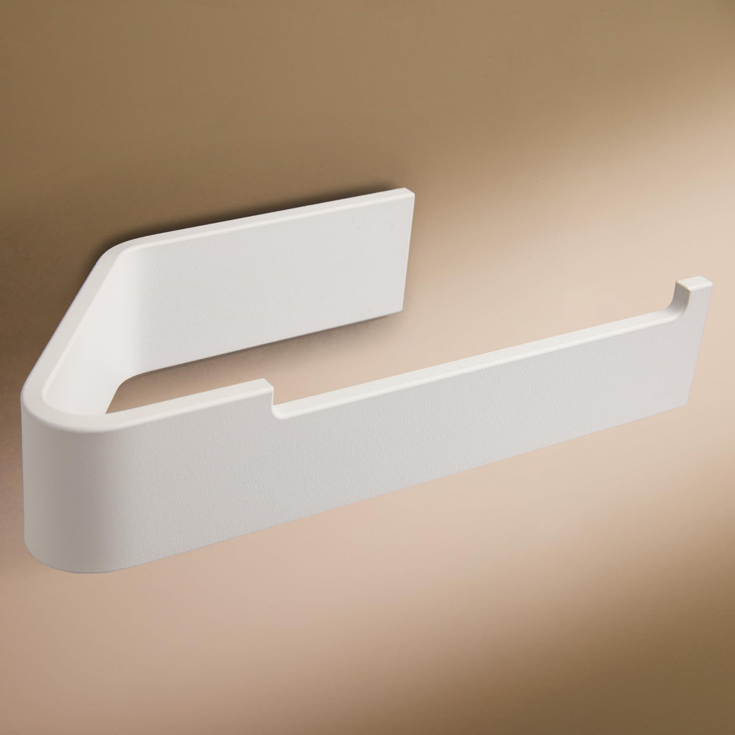 Selbstklebender Toilettenpapierhalter ohne Bohren, Ohne Ablage Matt Weiss