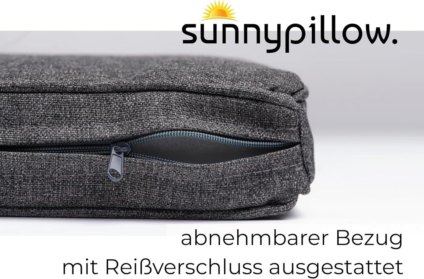 4er-Set Stuhlkissen wasserdicht & UV-beständig, Anthrazit 45 x 45 x 5 cm - 4er Set