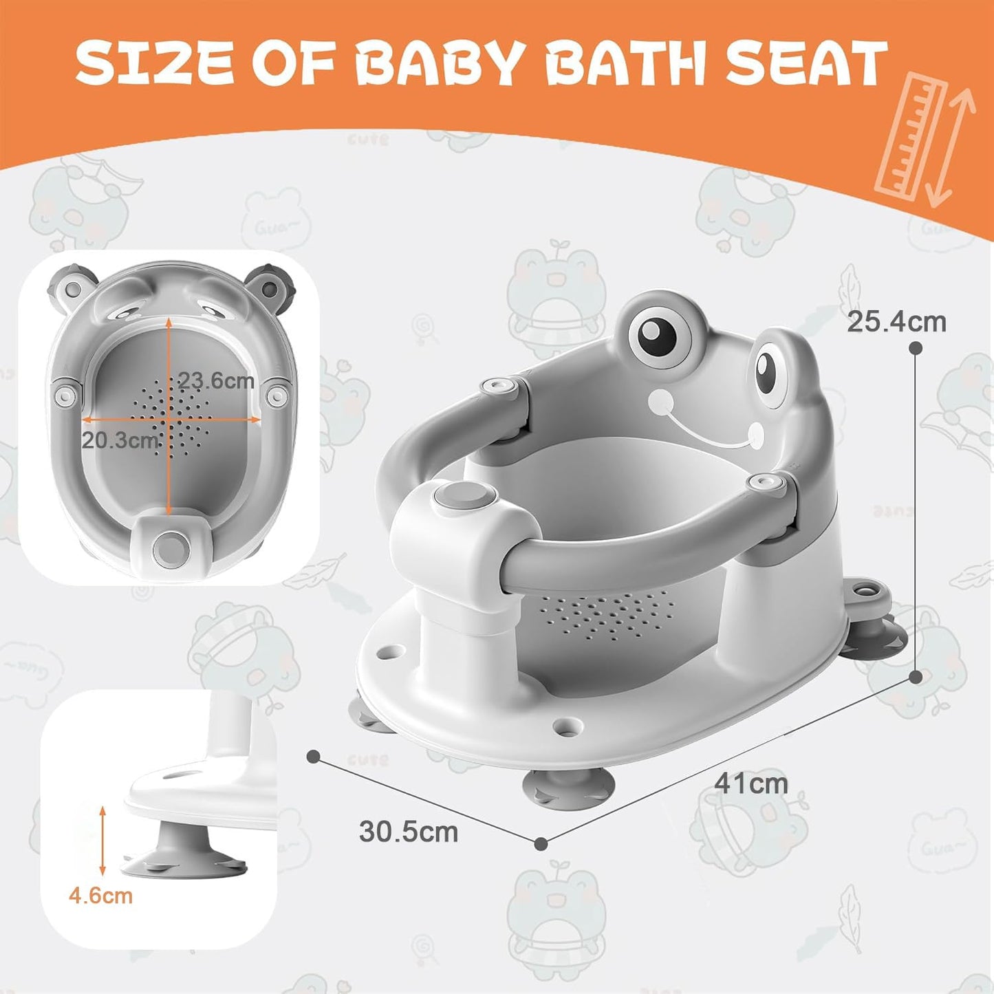 Rutschfester Baby-Badewannensitz ab 6 Monate