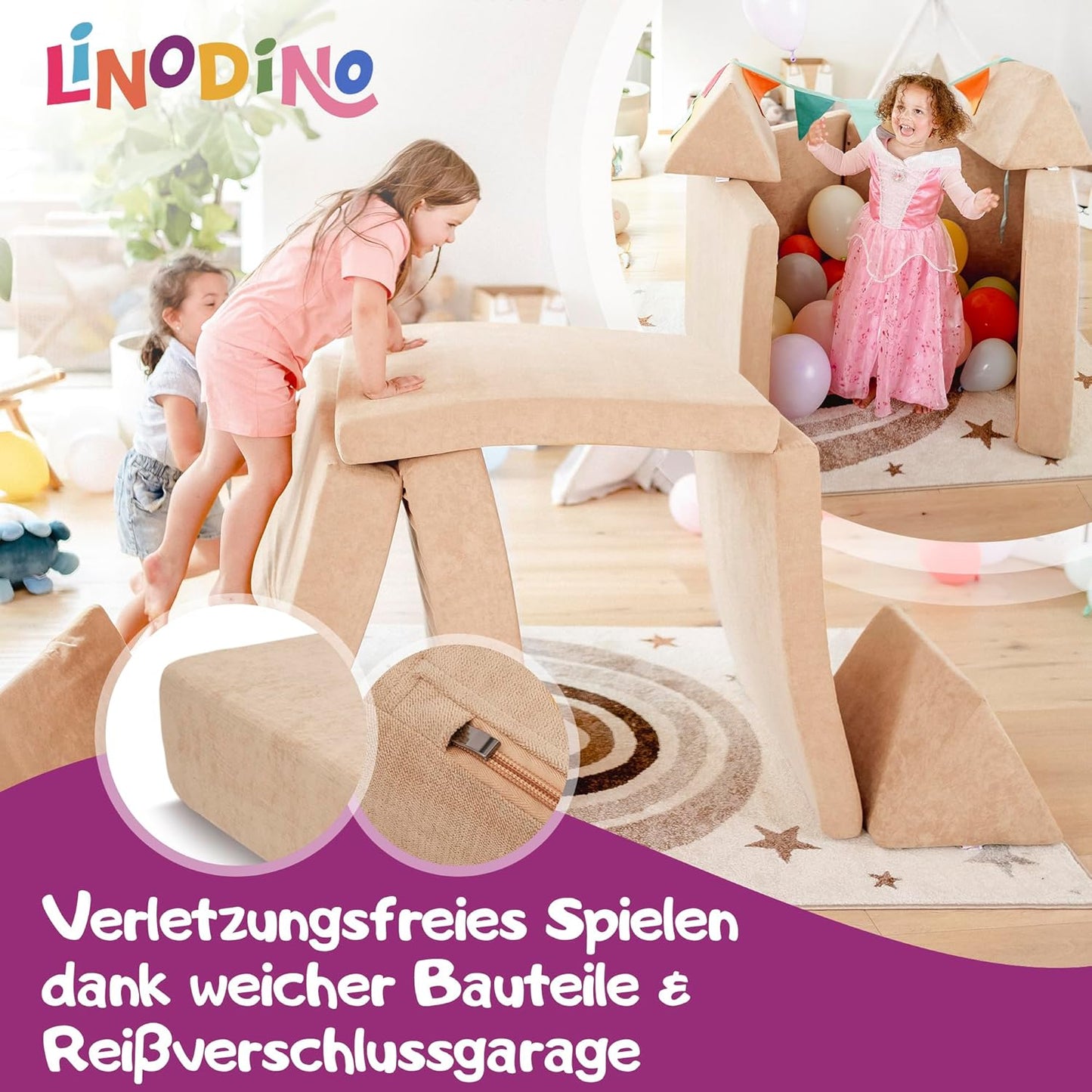 Spielsofa für Kinder, Strandbeige