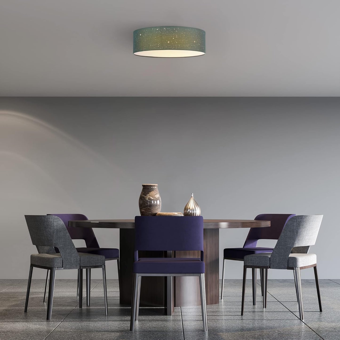 LED Deckenleuchte 40cm, dimmbar mit Fernbedienung, 40cm Dunkelgrün