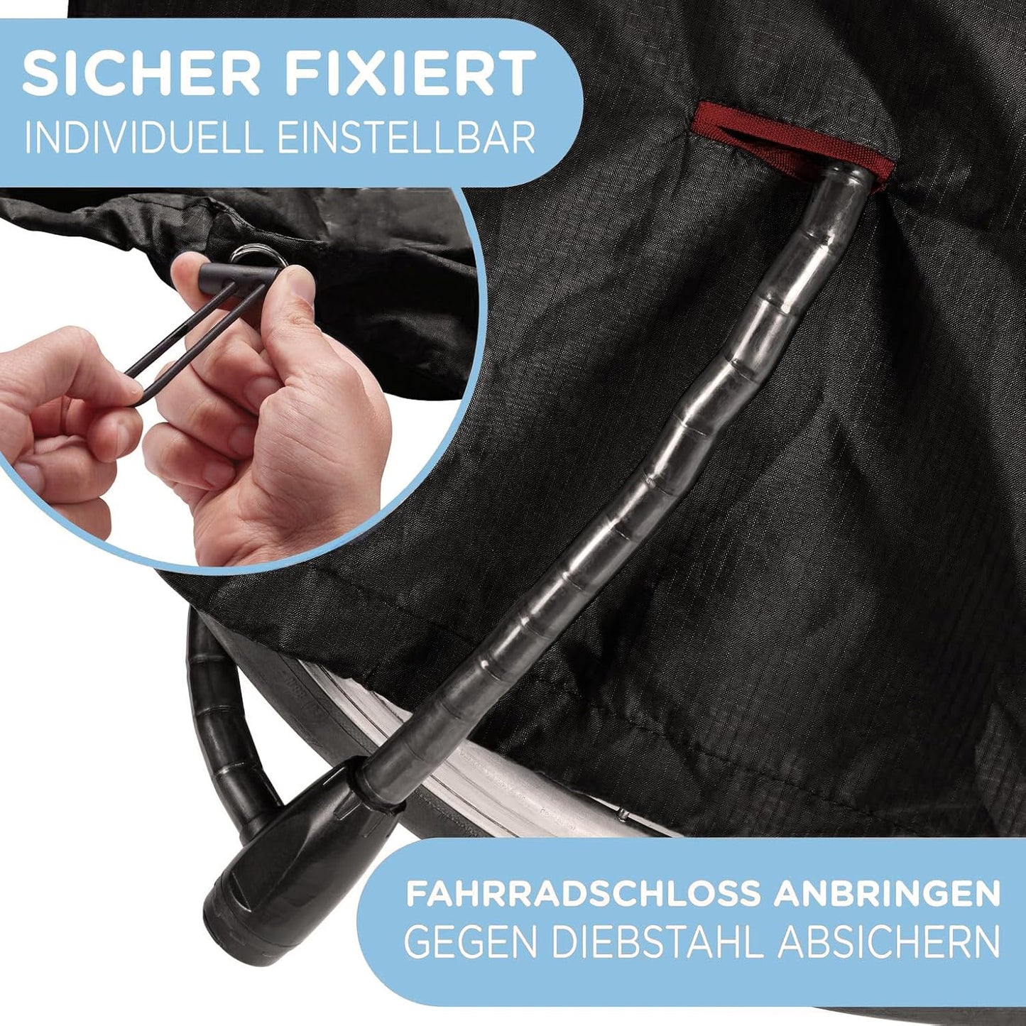 Abdeckung für Veloanhänger, Schwarz