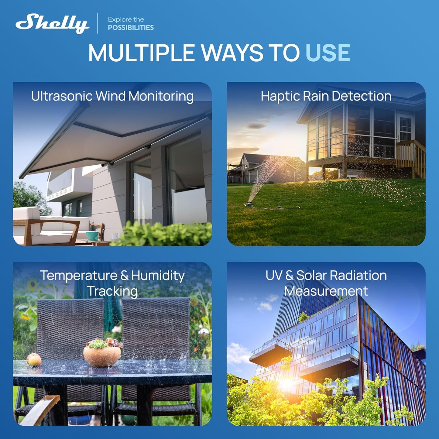 7-in-1 Smart Wetterstation Ecowitt mit UV- & Regenmessung