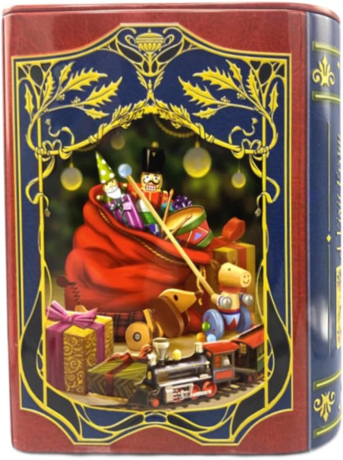 Buchförmige Keksdose: A visit from St. Nick, Buchdose Rot/Blau