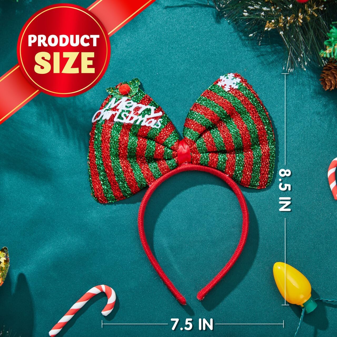 12er-Set Weihnachts-Stirnbänder, SPEZIAL