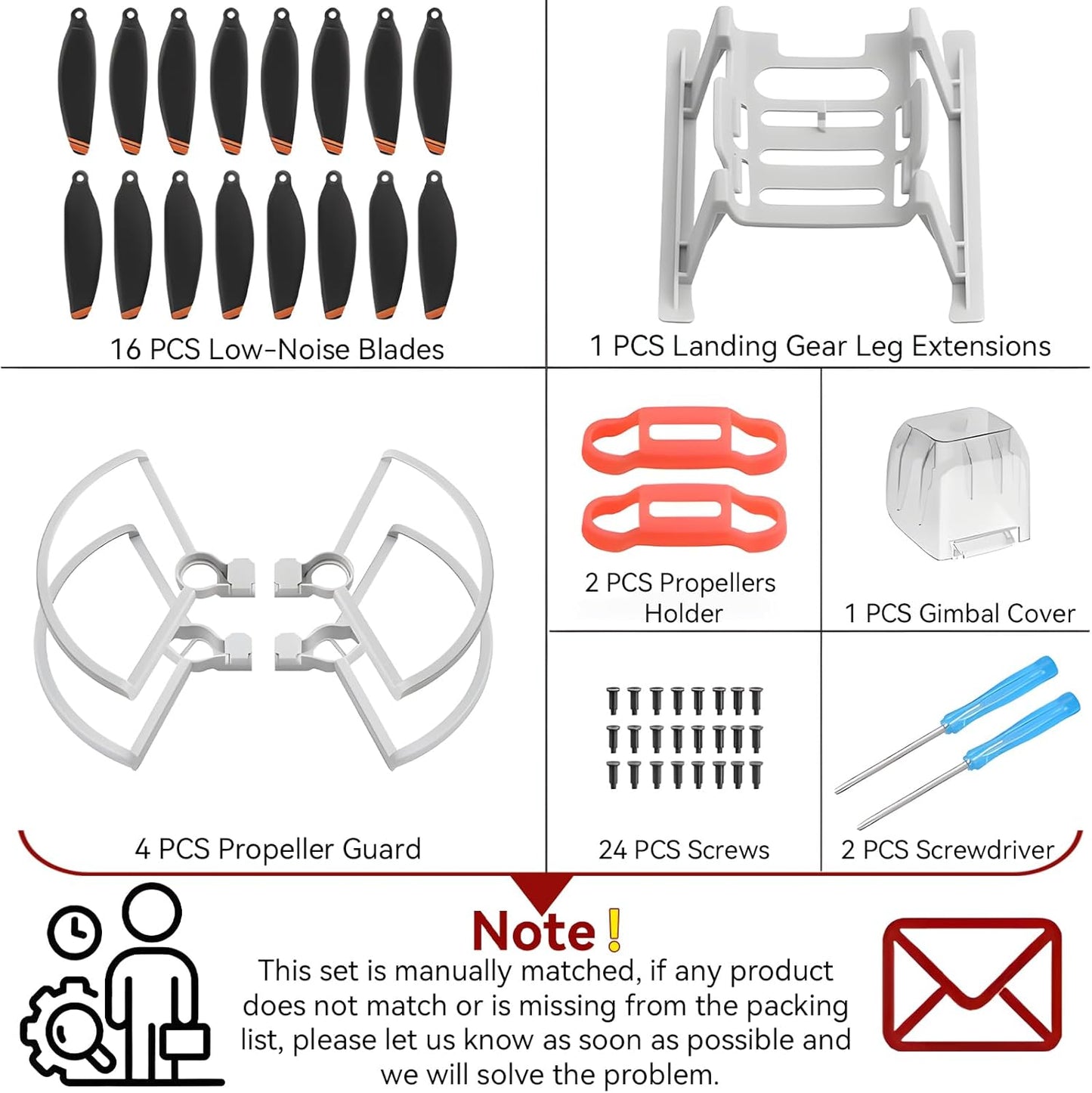 Drohnen Zubehör Set für DJI Mini 4K/2 SE, 24-teilig, Mini 4K/Mini 2 SE/Mini 2/Mini SE