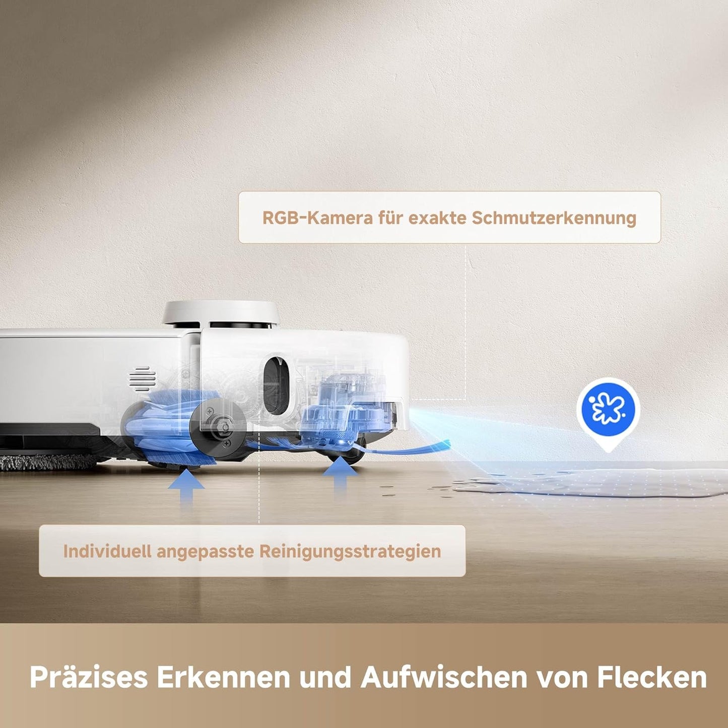 P50 Pro Ultra Staubsaugerroboter mit Mopp und AI-Navigation, P50 Pro Ultra