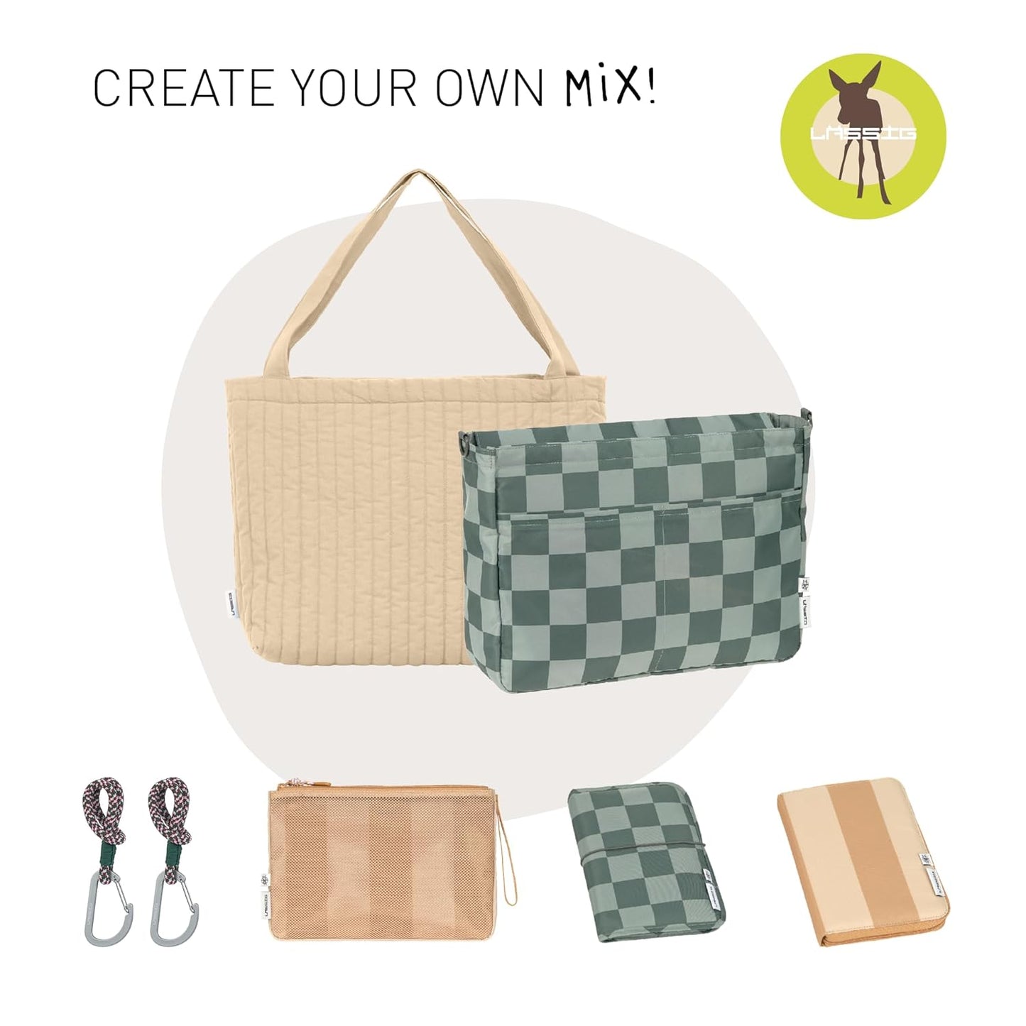 Kinderwagenorganizer, Olive