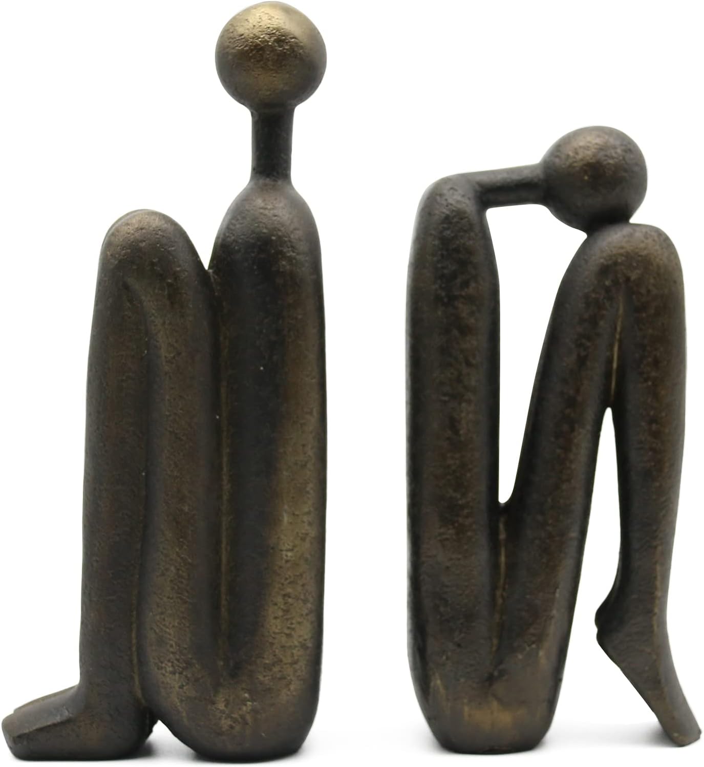 Dekorative Thinker-Buchstützen, Bronze