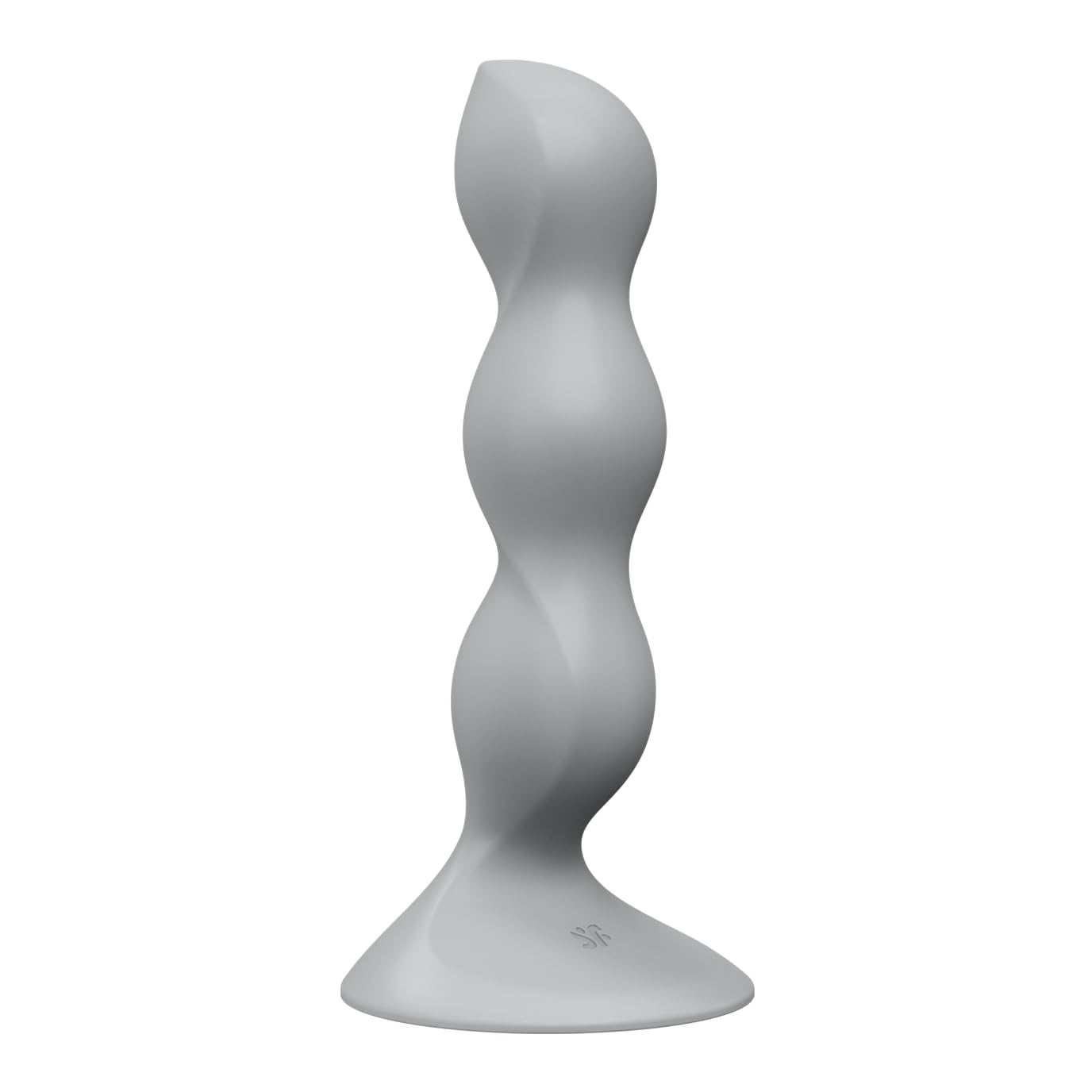 Triple Ball-R Dildo mit Saugfuss & Struktur, Grau