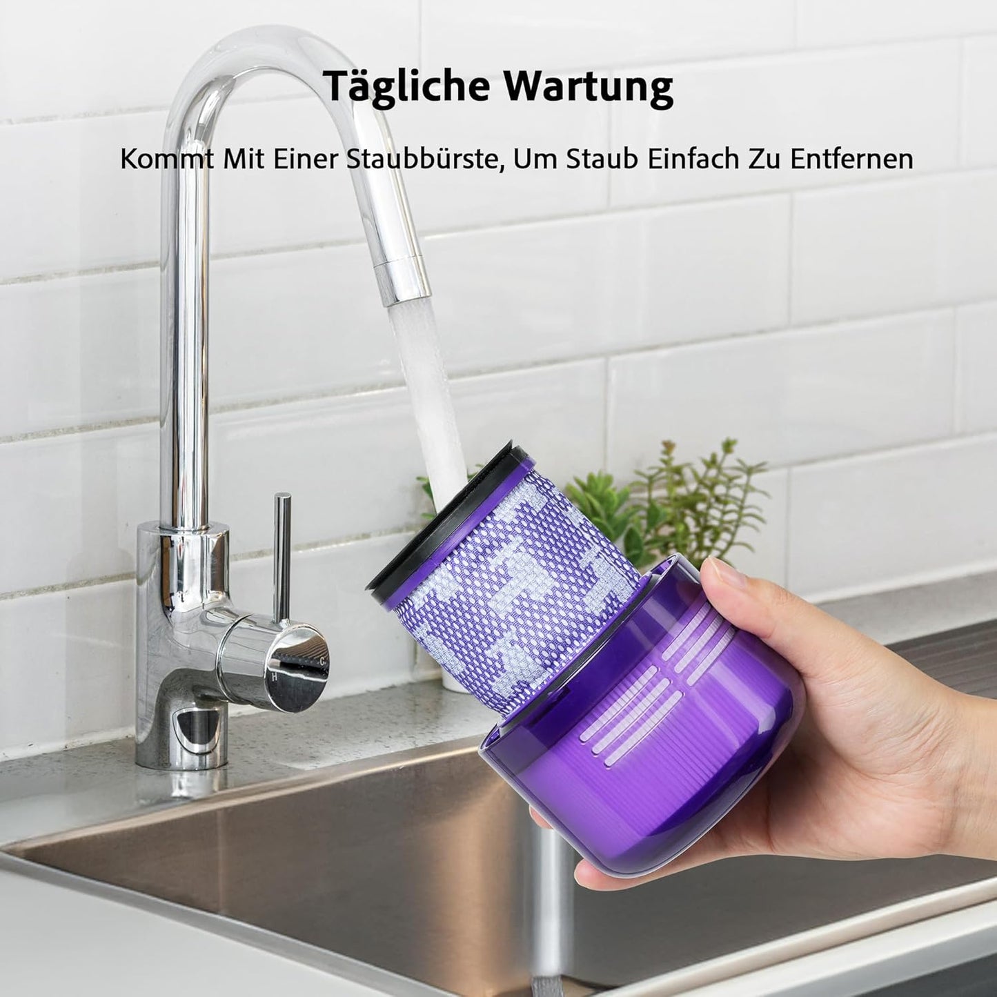 2 x Ersatzfilter für Dyson Cyclone V11/V15 Staubsauger, Lila V11-2PC