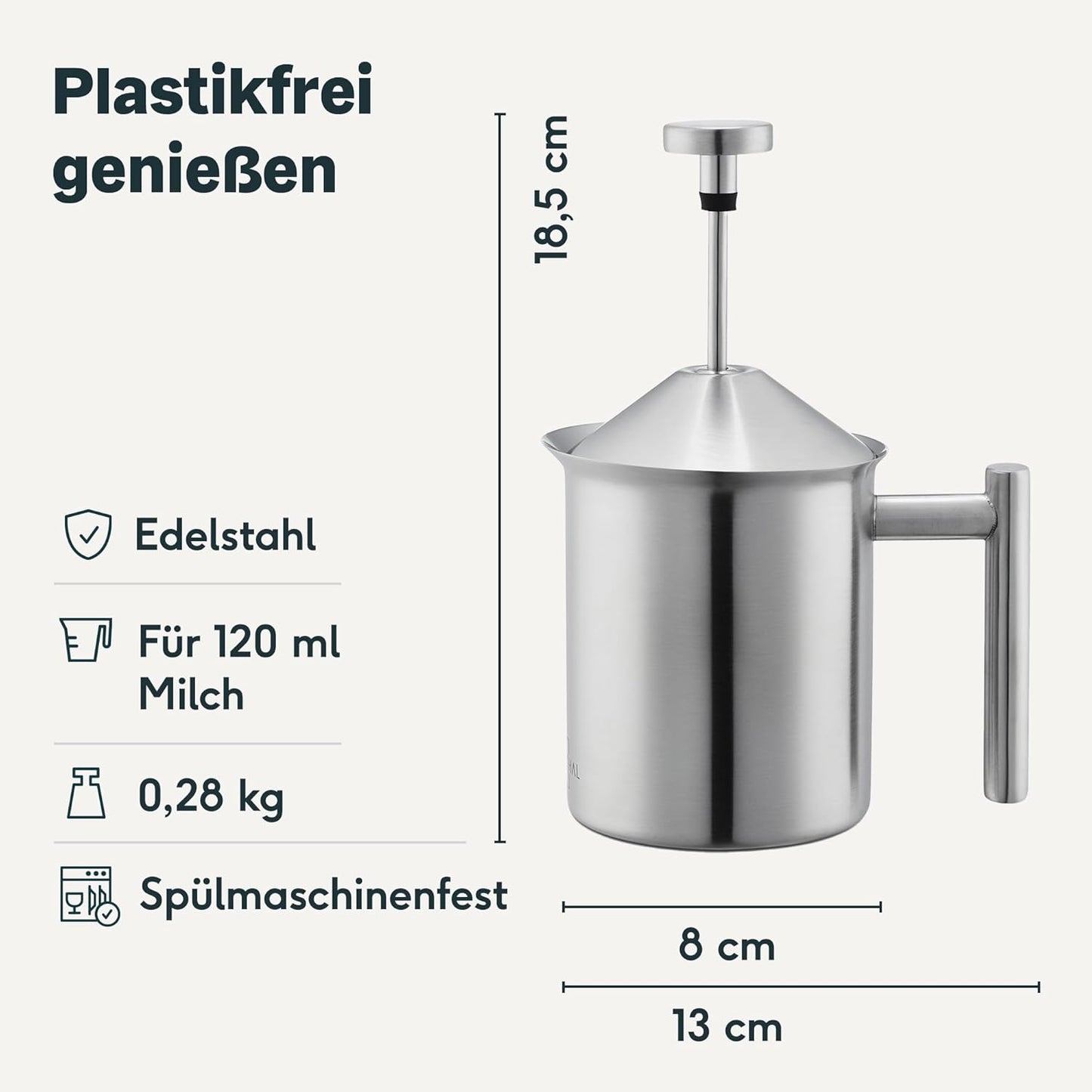 Espressokocher mit Milchaufschäumer, 2er Set Espressokocher + Milchaufschäumer