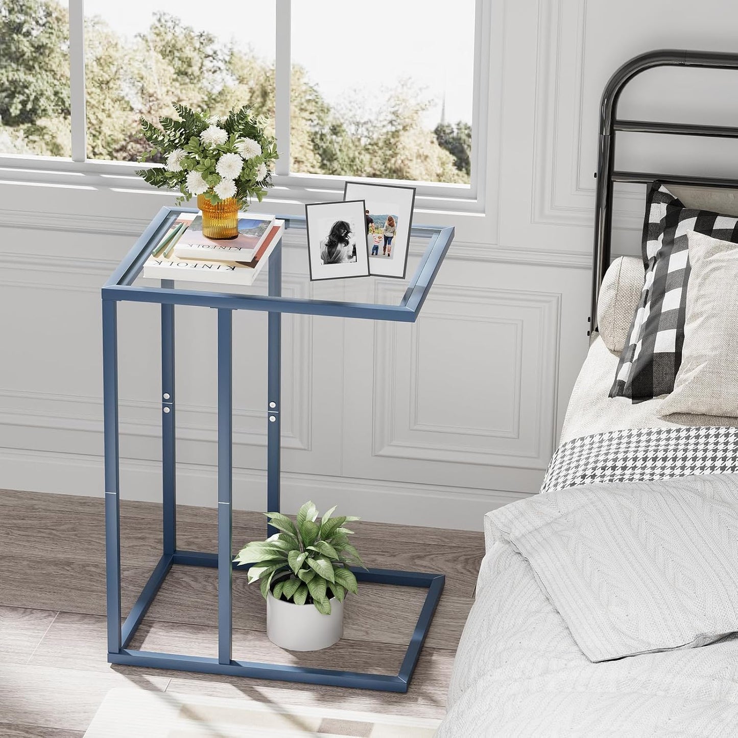 C-Form Beistelltisch, 1PC Blau