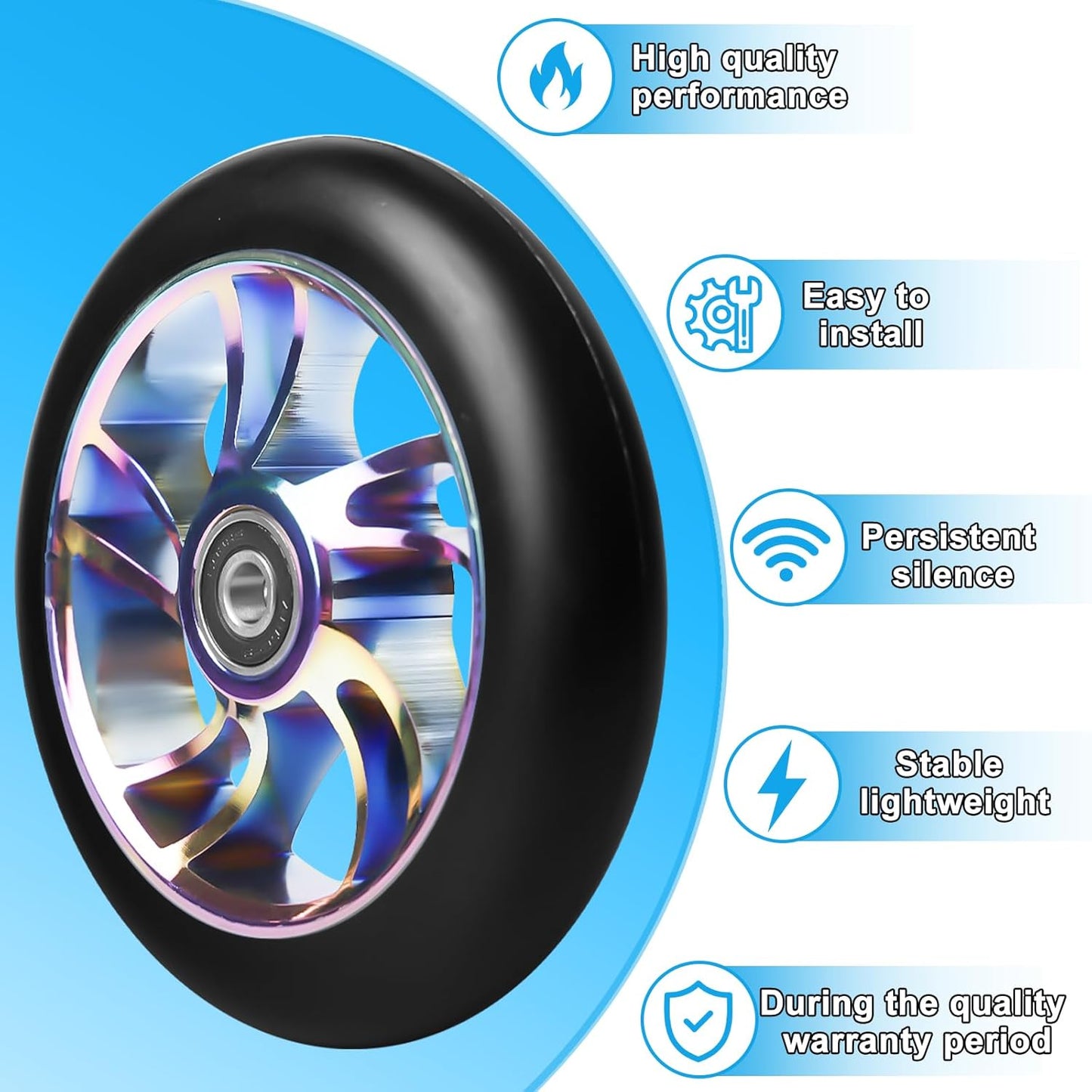 Stunt Scooter Ersatzräder Set, 2 Stück, 110 mm, Multicolored 110 mm