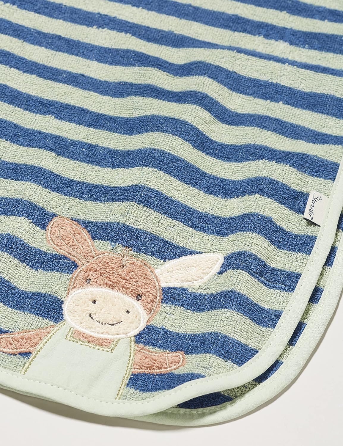 Baby Poncho Emmilius mit Kapuze, Einheitsgröße mittelblau