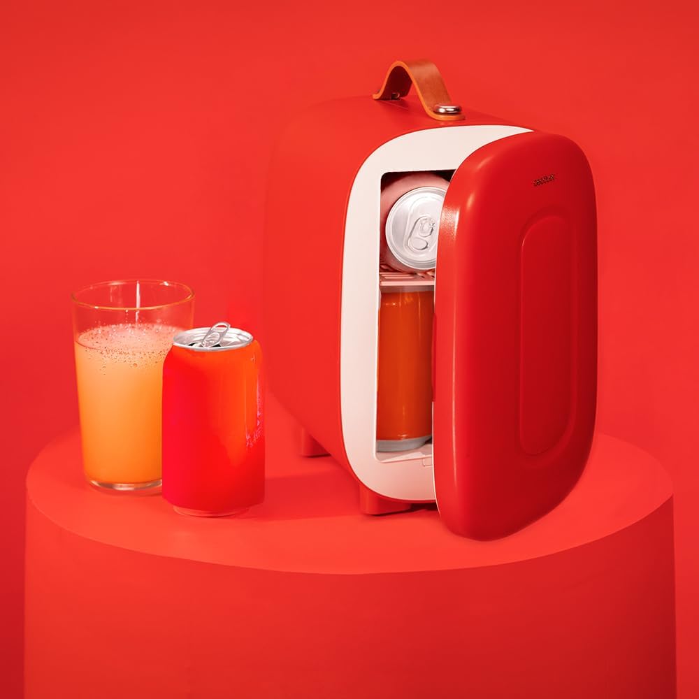 Mini-Kühlschrank mit Kühl- und Heizfunktion, 4 Liter, 4 L | Bora Rot