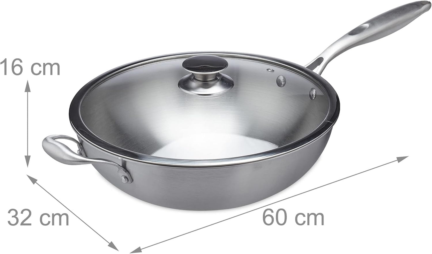 Unbeschichteter Wok mit Griff